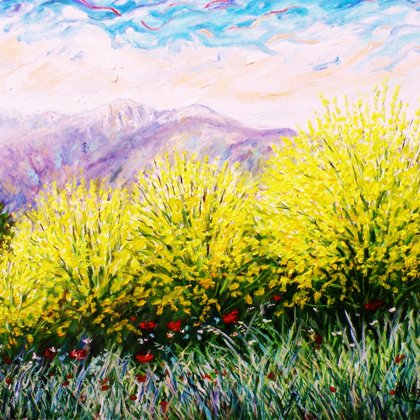 GINESTRE ALLA MAJELLA - 2017 - Olio su tela 70 x 60